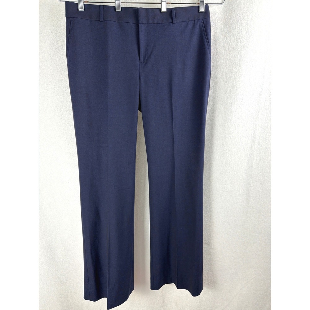 Banana Republic Martin Fit Navy Blue Wool Blend Dress Pants Womens 14